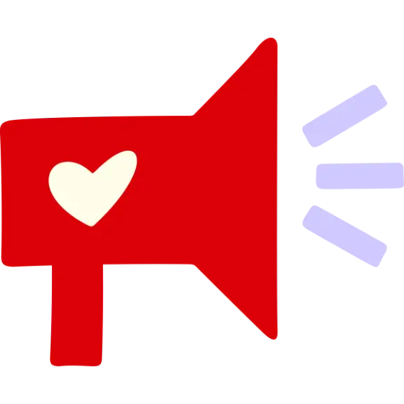 Hand drawn icon of mega phone